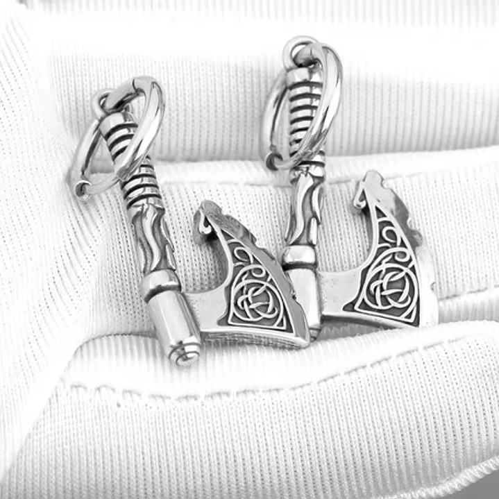Aros Hacha Vikinga, Acero Inoxidable, Unisex 8