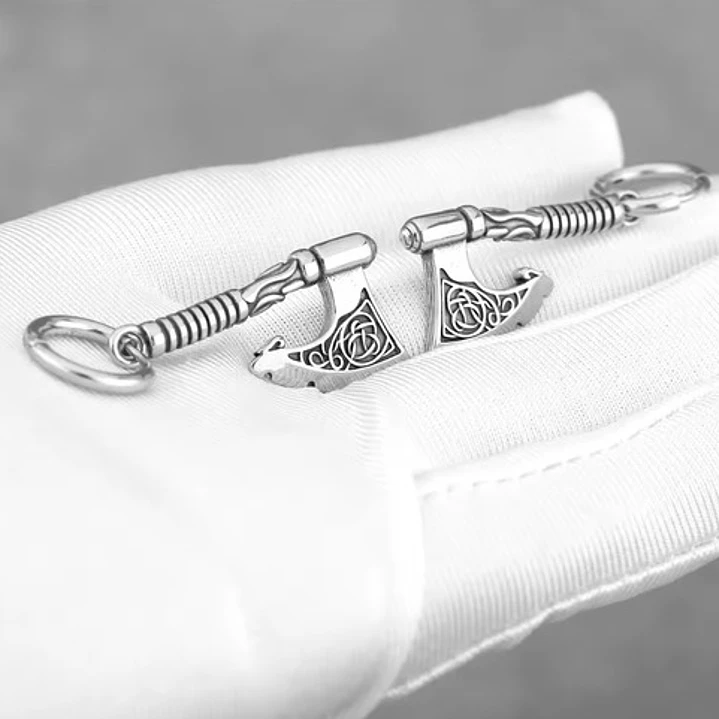 Aros Hacha Vikinga, Acero Inoxidable, Unisex 9