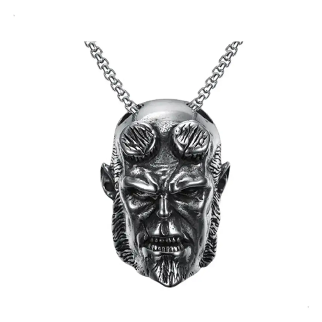 Collar Hell Boy, Acero Inoxidable, Hombre 1