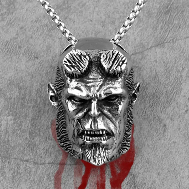 Collar Hell Boy, Acero Inoxidable, Hombre 2