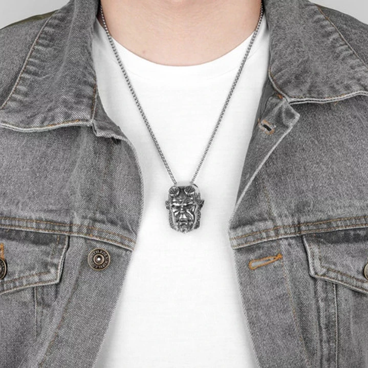Collar Hell Boy, Acero Inoxidable, Hombre 5