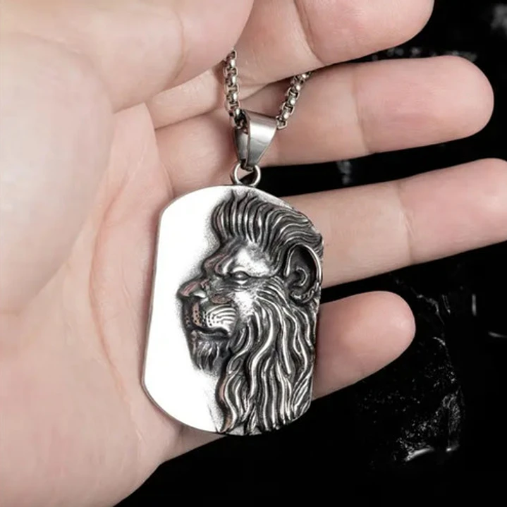 Collar King Of The Jungle, Acero Inoxidable, Hombre 2