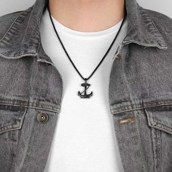 Collar Ancla, Acero Inoxidable, Hombre 2