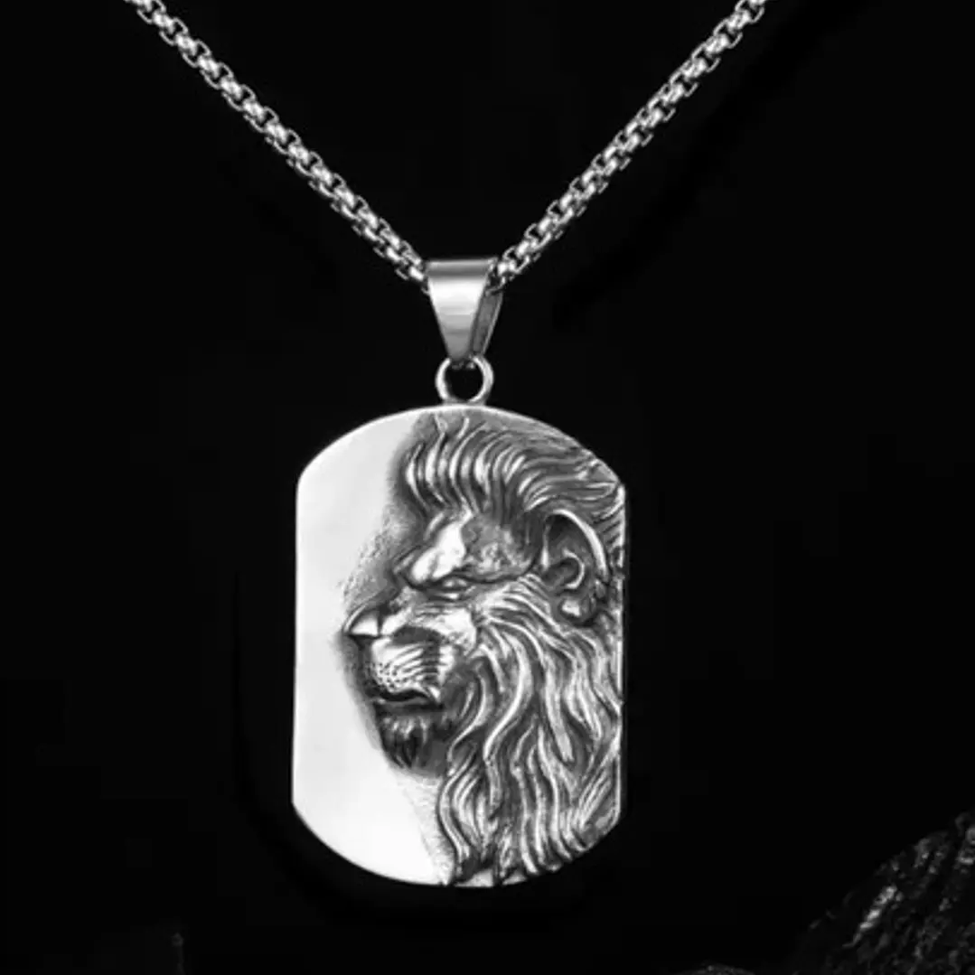 Collar King Of The Jungle, Acero Inoxidable, Hombre 4