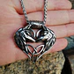 Collar Vikingo Fenrir Heart, Acero Inoxidable, Unisex - Miniatura 3