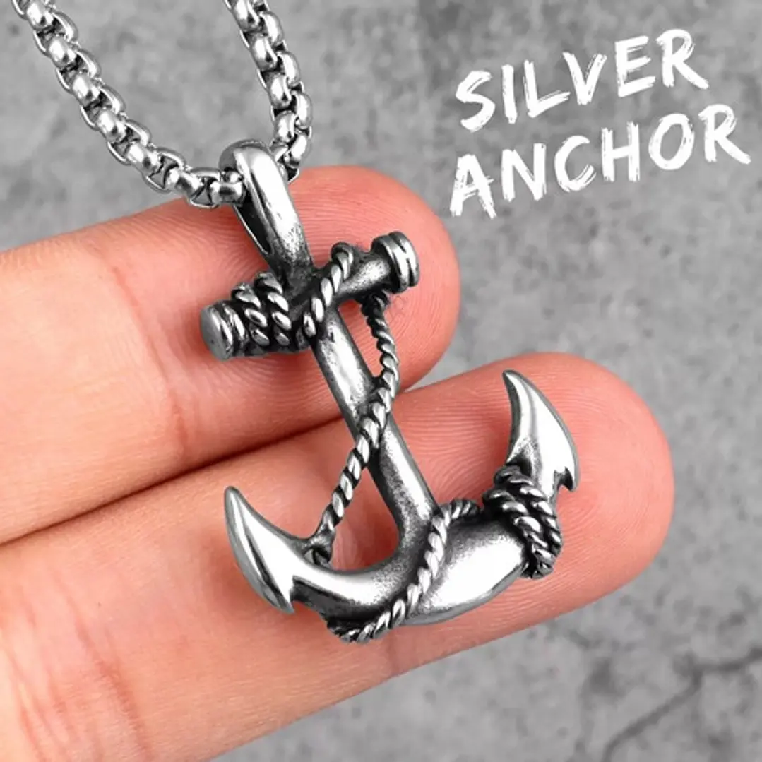 Collar Ancla, Acero Inoxidable, Hombre 7