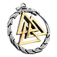Medallón Vikingo Dragón-valknut, Acero Inoxidable - Miniatura 1