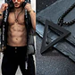 Collar Black Or Silver Triangle, Acero Inoxidable, Hombre - Miniatura 2