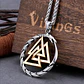 Medallón Vikingo Dragón-valknut, Acero Inoxidable - Miniatura 3