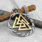 Medallón Vikingo Dragón-valknut, Acero Inoxidable - Miniatura 4