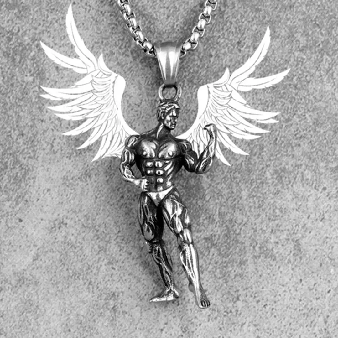 Collar Bodybuilder, Acero Inoxidable, Hombre 4
