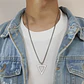 Collar Black Or Silver Triangle, Acero Inoxidable, Hombre - Miniatura 6