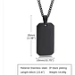 Collar Minimalist Rectangle, Negro-plateado, Acero Inox. - Miniatura 3