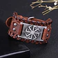 Pulsera Vikinga Kolovrat, Cuero Vegano Negro O Café - Miniatura 3