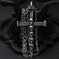 Collar Cross Of Nails And Skulls, Acero Inoxidable, Hombre - Miniatura 4