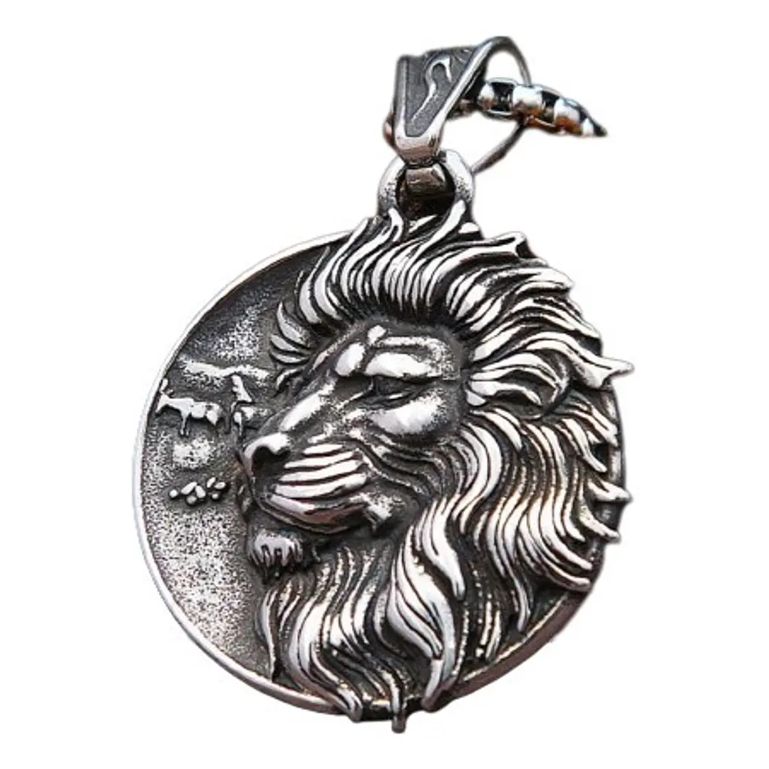 Collar Lion, Acero Inoxidable, Hombre 1