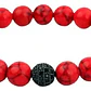 Conjunto Pulseras Piedras Naturales, Howlita Roja, Unisex - Miniatura 2