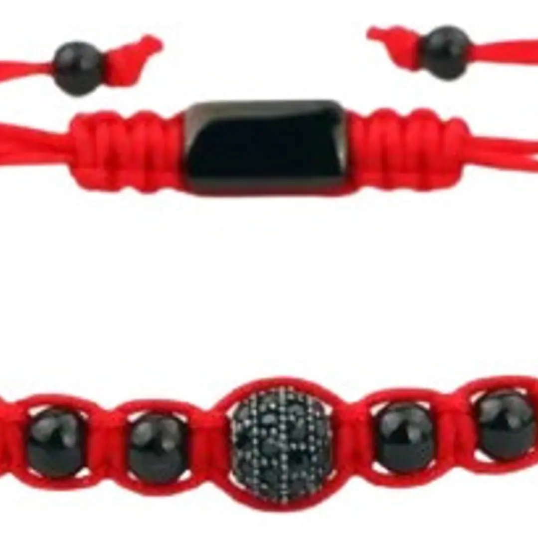 Conjunto Pulseras Piedras Naturales, Howlita Roja, Unisex 3