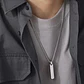 Collar Minimalist Flat Rectangle, Acero Inoxidable, Hombre - Miniatura 2