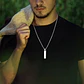Collar Minimalist Flat Rectangle, Acero Inoxidable, Hombre - Miniatura 3
