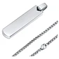 Collar Minimalist Flat Rectangle, Acero Inoxidable, Hombre - Miniatura 4