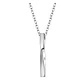 Collar Minimalist Rectangle, Acero Inoxidable Black-silver - Miniatura 5