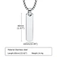 Collar Minimalist Flat Rectangle, Acero Inoxidable, Hombre - Miniatura 5