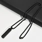 Collar Minimalist Flat Rectangle, Acero Inoxidable, Hombre - Miniatura 16