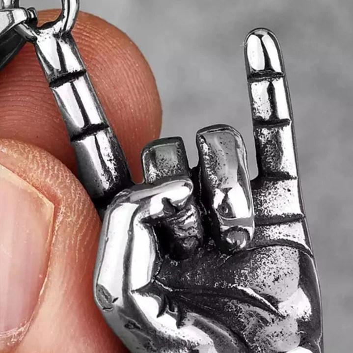 Collar Rock Hand, Acero Inoxidable, Hombre 5