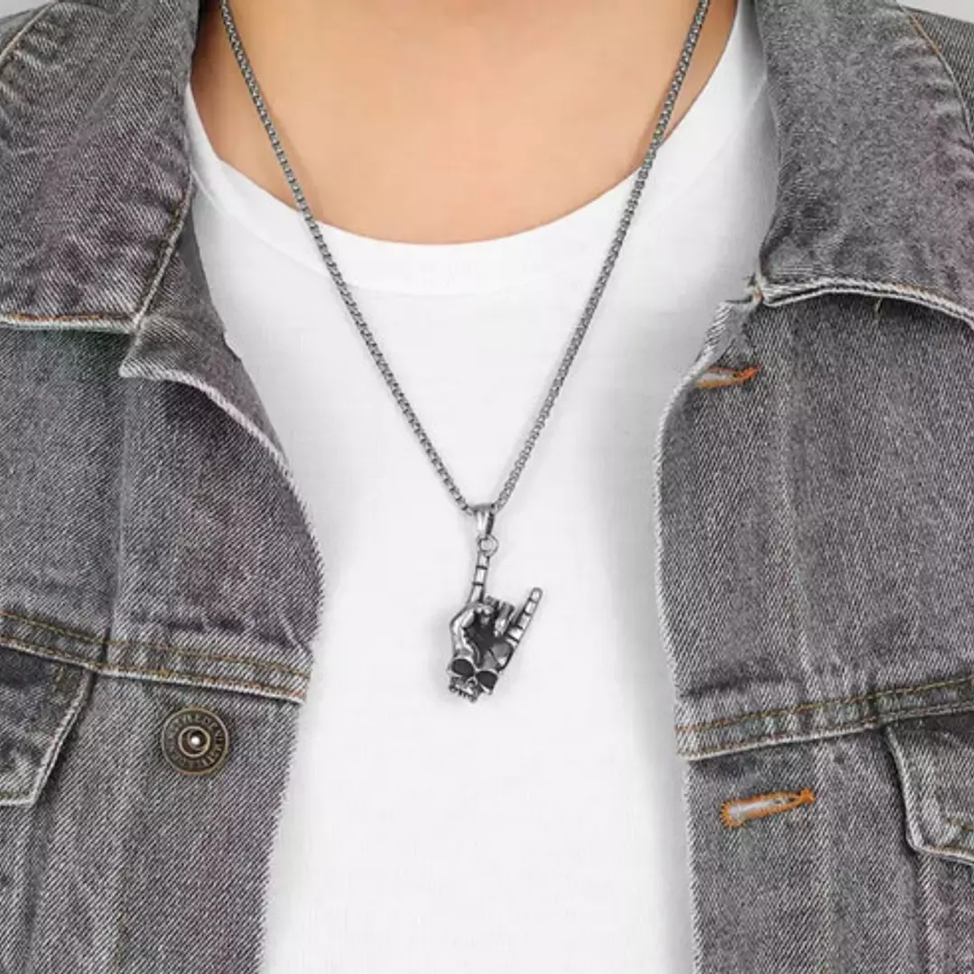 Collar Rock Hand, Acero Inoxidable, Hombre 6