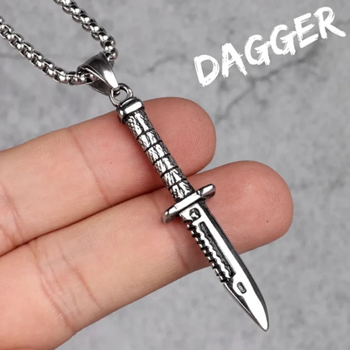 Collar Dagger, Acero Inoxidable, Hombre 2