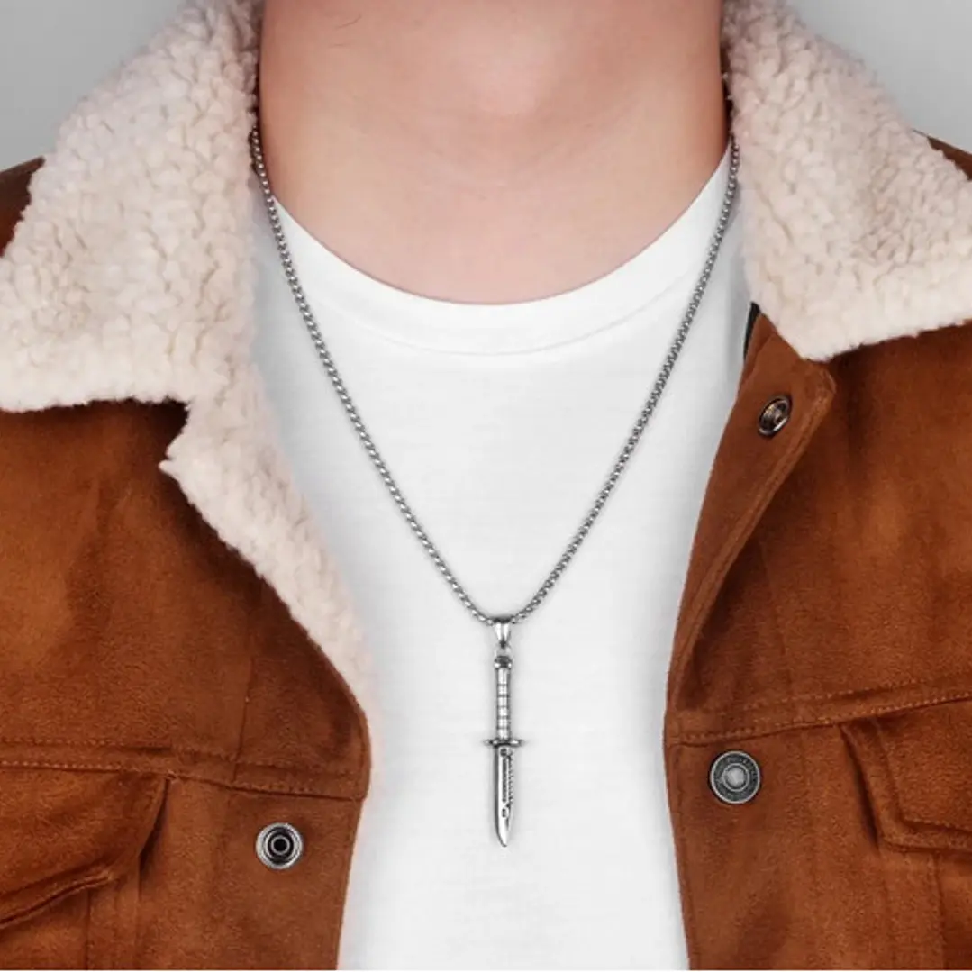 Collar Dagger, Acero Inoxidable, Hombre 3