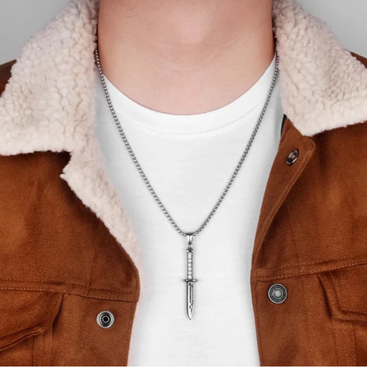 Collar Dagger, Acero Inoxidable, Hombre 3