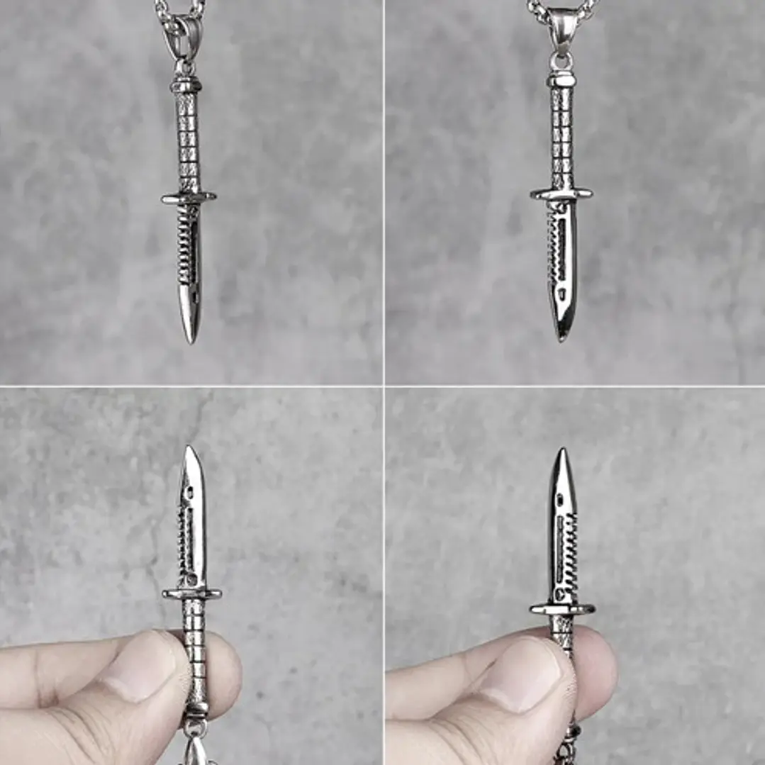 Collar Dagger, Acero Inoxidable, Hombre 5