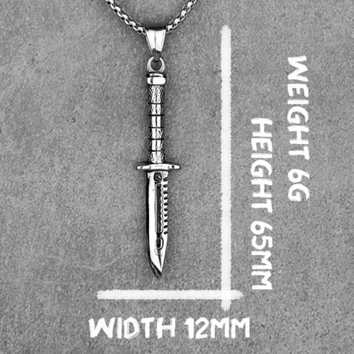 Collar Dagger, Acero Inoxidable, Hombre 6