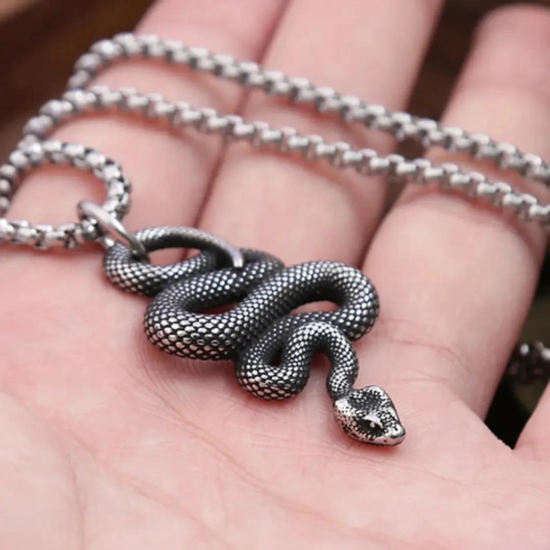 Collar Amazon Snake, Acero Inoxidable, Unisex 2