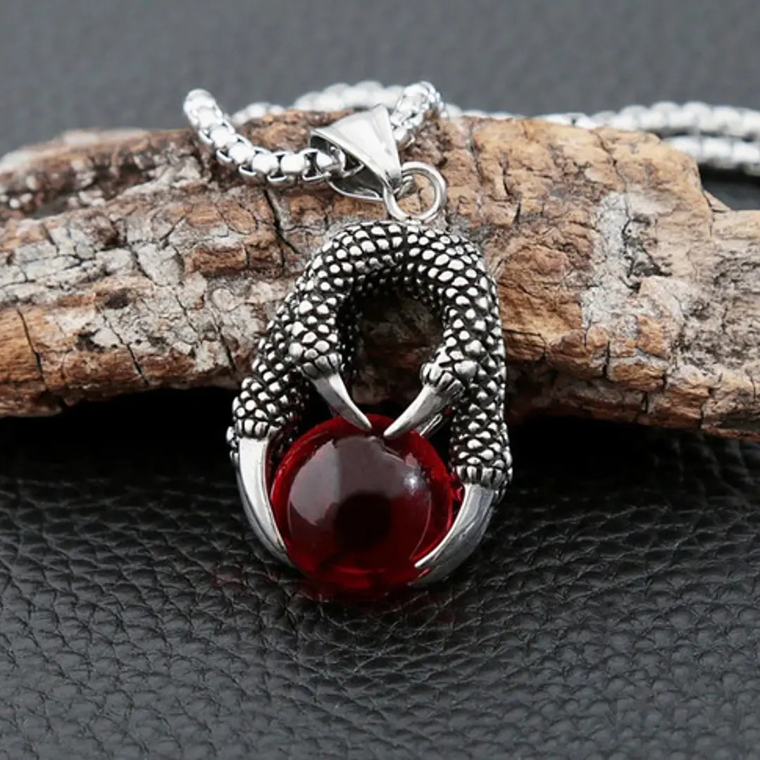 Collar Garra De Dragón, Acero Inoxidable, Hombre 3