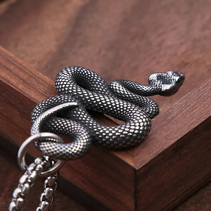Collar Amazon Snake, Acero Inoxidable, Unisex 5