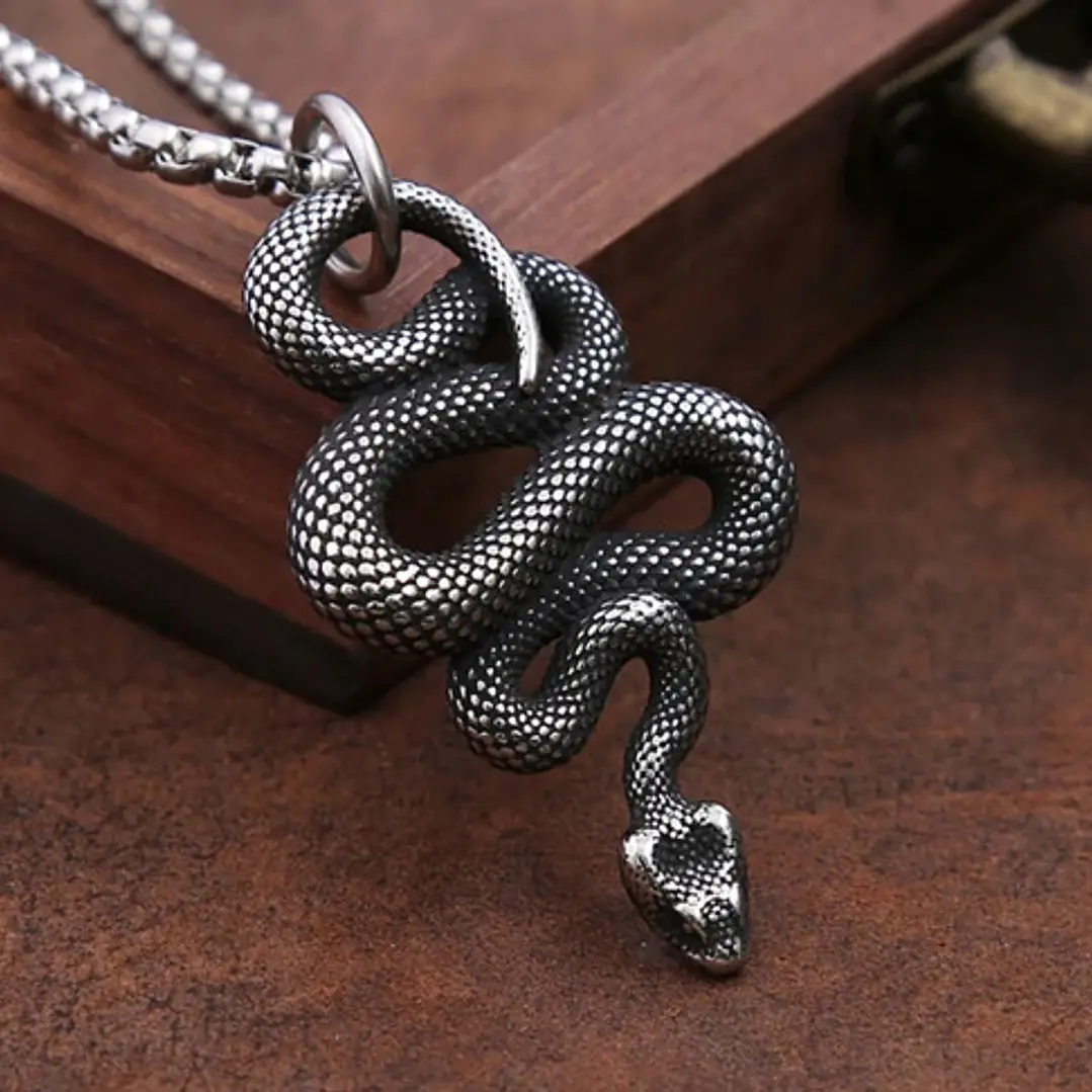 Collar Amazon Snake, Acero Inoxidable, Unisex 6