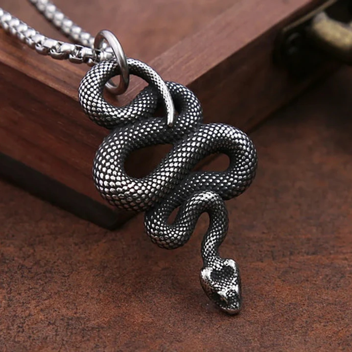 Collar Amazon Snake, Acero Inoxidable, Unisex 6
