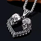 Collar Rock Calaveras Corazón, Acero Inoxidable, Unisex - Miniatura 6