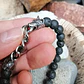Conjunto Pulseras Piedras Naturales Y Lobos En Acero, Hombre - Miniatura 3