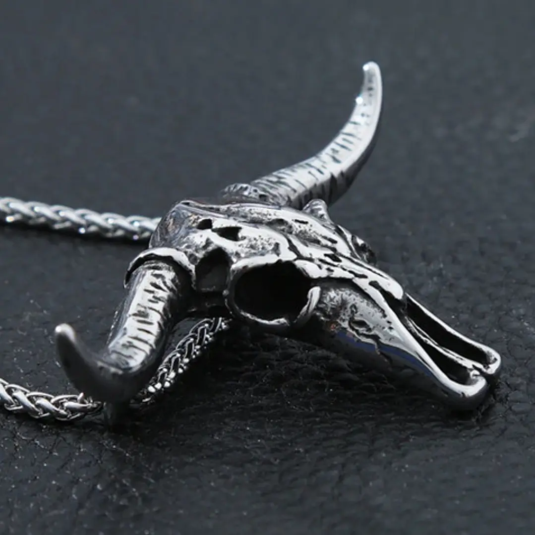 Collar Cráneo Animal, Acero Inoxidable, Hombre 4