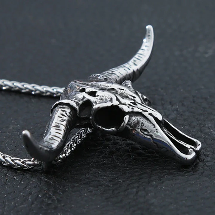 Collar Cráneo Animal, Acero Inoxidable, Hombre 4