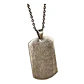 Collar Placa Militar Lisa, Acero Inoxidable Vintage, Hombre - Miniatura 1