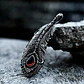 Collar Pluma Con Piedra, Acero Inoxidable, Hombre - Miniatura 4