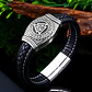 Pulsera Vikinga Valknut, Cuero Vegano Y Cierre Magnético - Miniatura 2