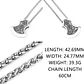 Collar Vikingo Hacha Maciza, Acero Inoxidable, Hombre - Miniatura 9