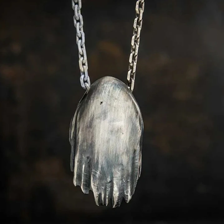 Collar Death Skull, Acero Inoxidable Macizo, Hombre 6