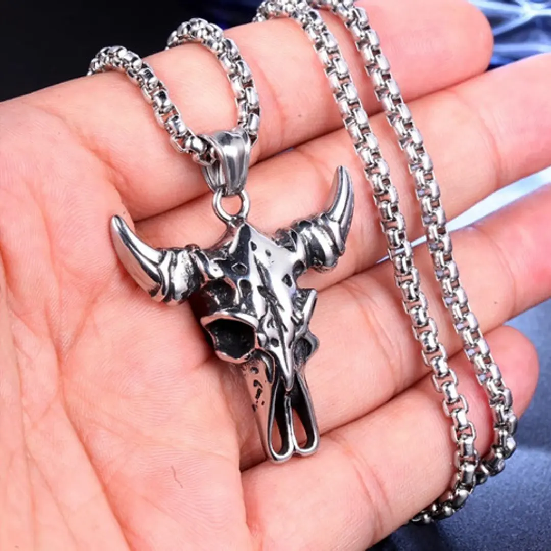 Collar Animal Skull, Acero Inoxidable, Hombre 2